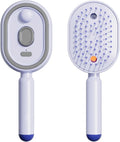 Electric Spray Hair Brush 2-In-1 Misting Hair Brush with Water Spray Reduce Frizz Anti-Static Retractable Steam Massage Comb